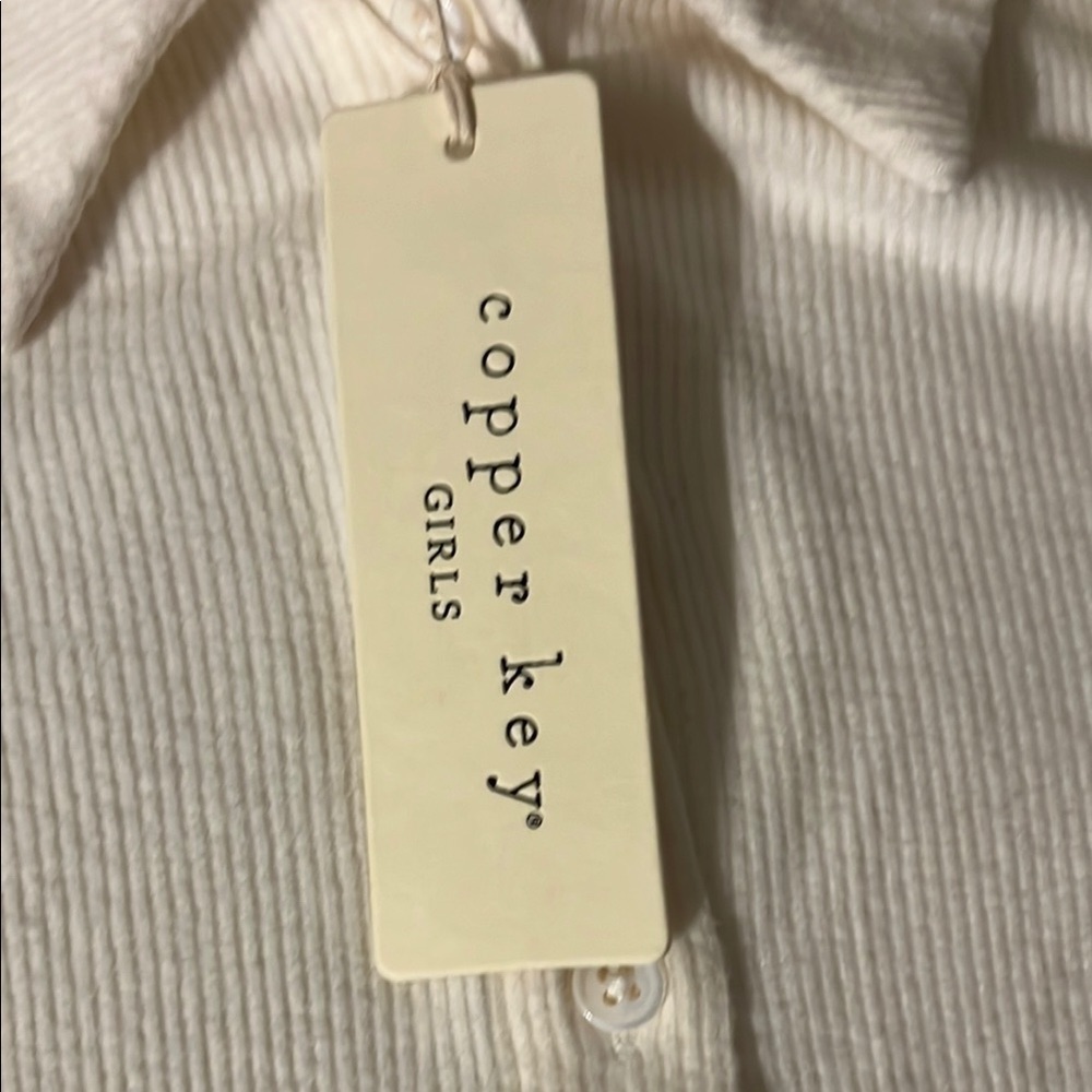 Copper Key Cream Ribbed Button-Up Shirt - Picture 3 of 9
